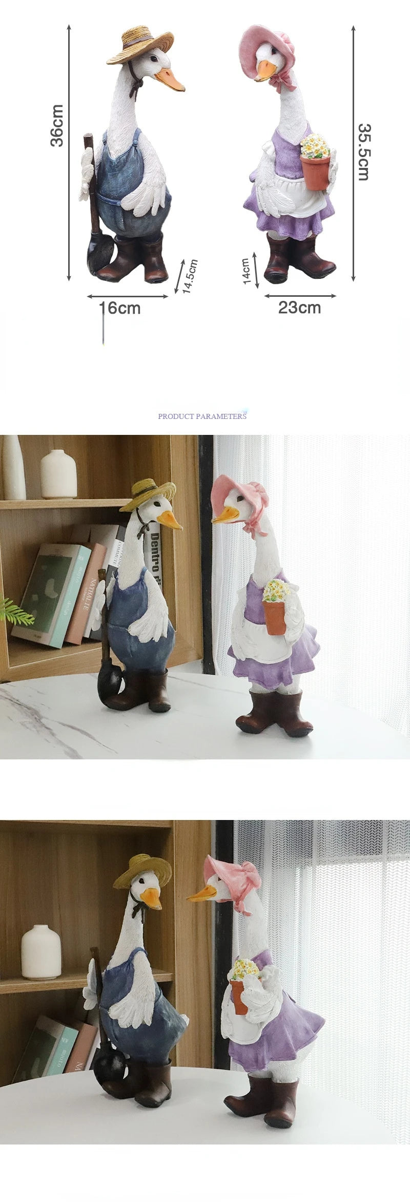 Home Accessories Garden Garden Decoration Ornament Creative Gifts Home Goods Animal Duck Resin Crafts Home Decorations