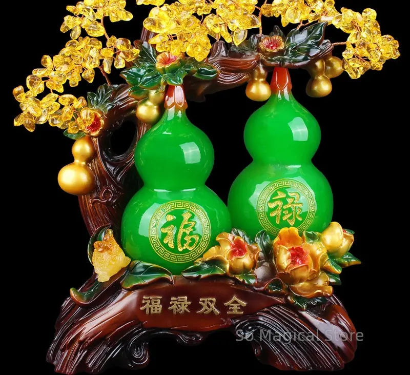 Gourd Ornament Table Decorations Home Bring Good Luck Fortune Living Room Feng Shui With Bring Wealth Gift