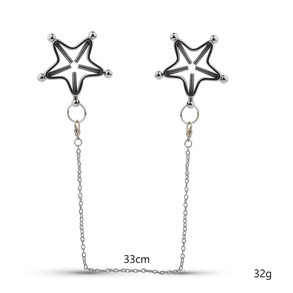 Stainless Steel Metal Clip Five Pointed Star Bell Clip Home Tool Men/women Clip Tool DIY Manual Home Goods