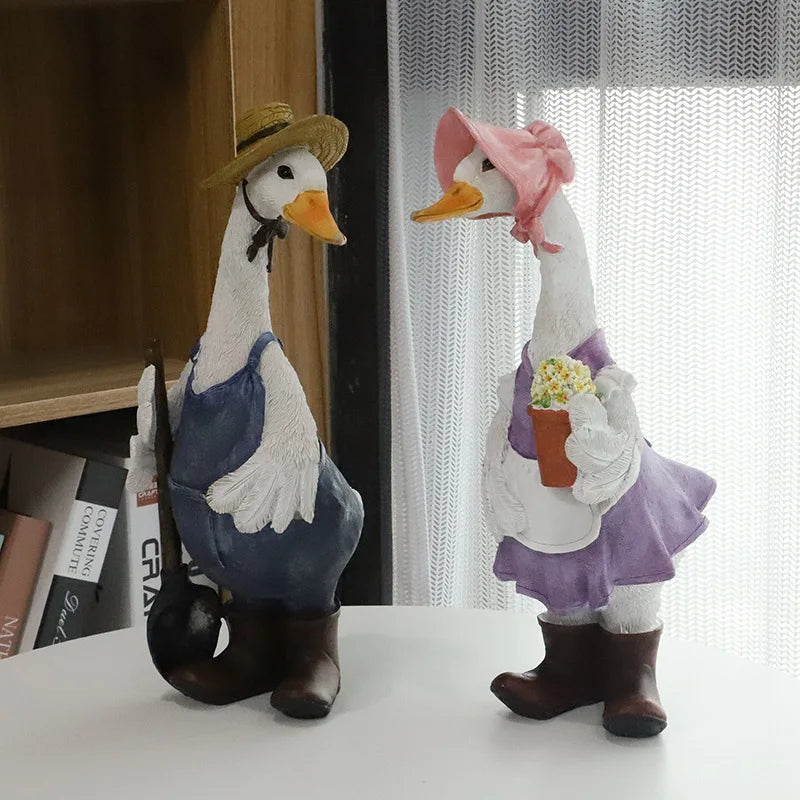 Home Accessories Garden Garden Decoration Ornament Creative Gifts Home Goods Animal Duck Resin Crafts Home Decorations