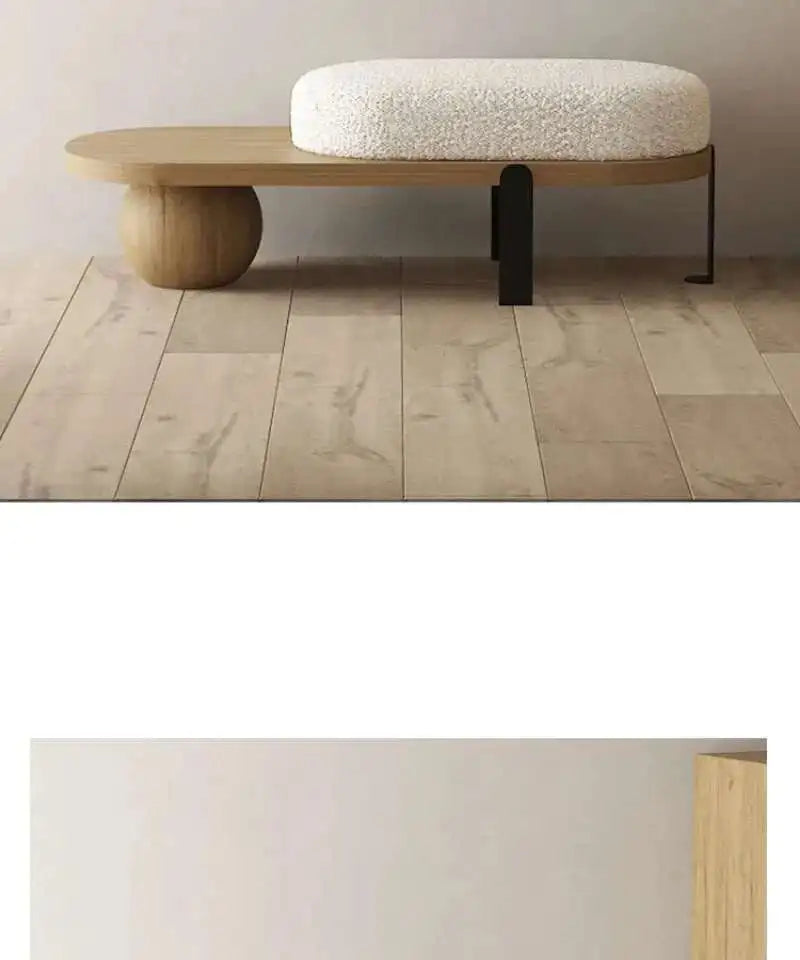 Modern Creative Ottomans Solid Wood Bench Living Room Furniture Home Door Shoe Change Stool Entrance Bedroom Bedside Pouf Stools