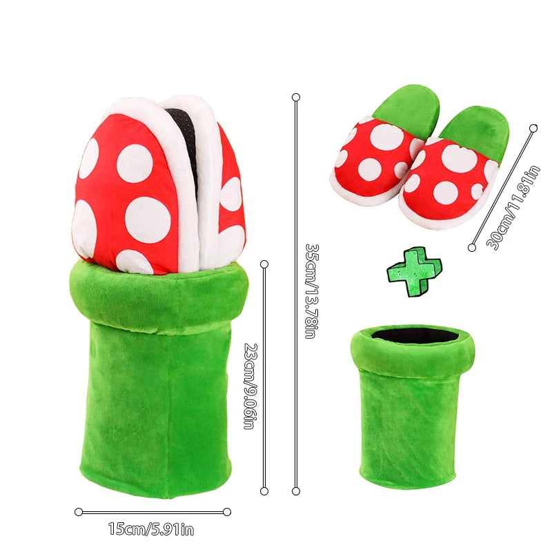 A Pair of Quirky and Fun Warm Home Slippers with Storage Box, a Fun Wearable Gift