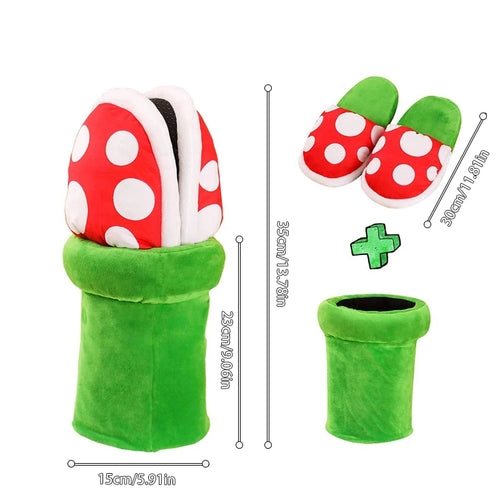 A Pair of Quirky and Fun Warm Home Slippers with Storage Box, a Fun Wearable Gift