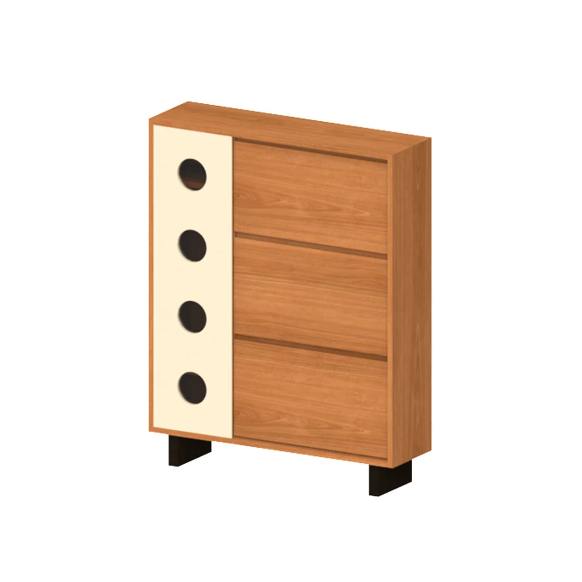 Modern Half House Wooden Shoe Cabinet for Home Hotel Entryway Furniture Organizer for Living Room Apartment Shoes Accessories