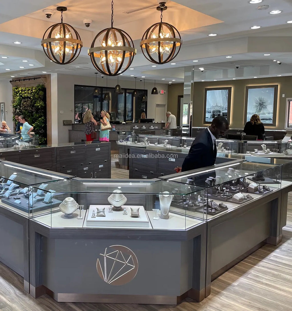 custom.Exquisite Jewelry Store Design Jewelry Shop Furniture Accessories Display Cabinets bar Counter Sale