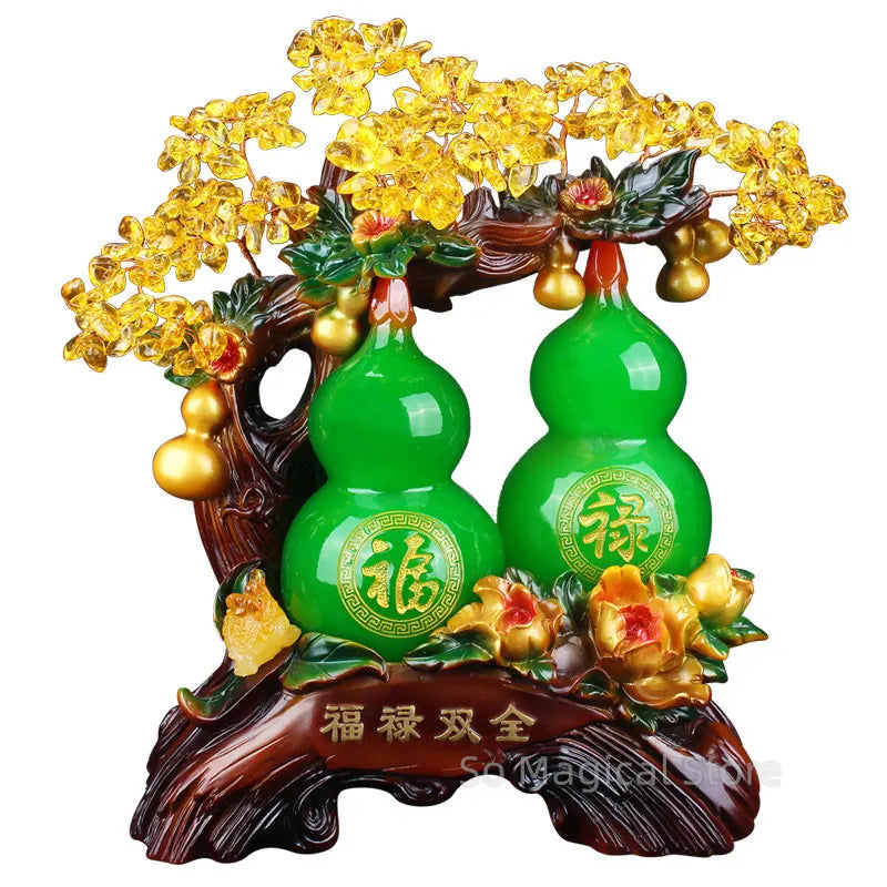 Gourd Ornament Table Decorations Home Bring Good Luck Fortune Living Room Feng Shui With Bring Wealth Gift