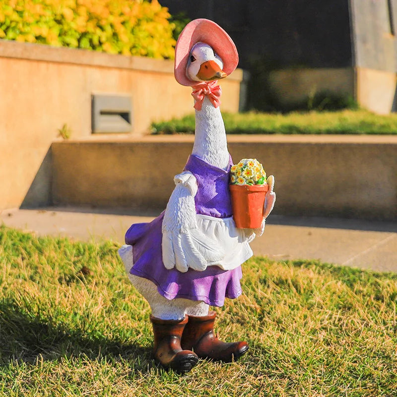 Home Accessories Garden Garden Decoration Ornament Creative Gifts Home Goods Animal Duck Resin Crafts Home Decorations