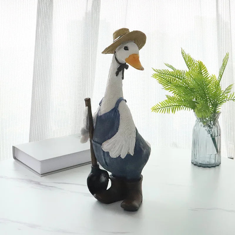 Home Accessories Garden Garden Decoration Ornament Creative Gifts Home Goods Animal Duck Resin Crafts Home Decorations