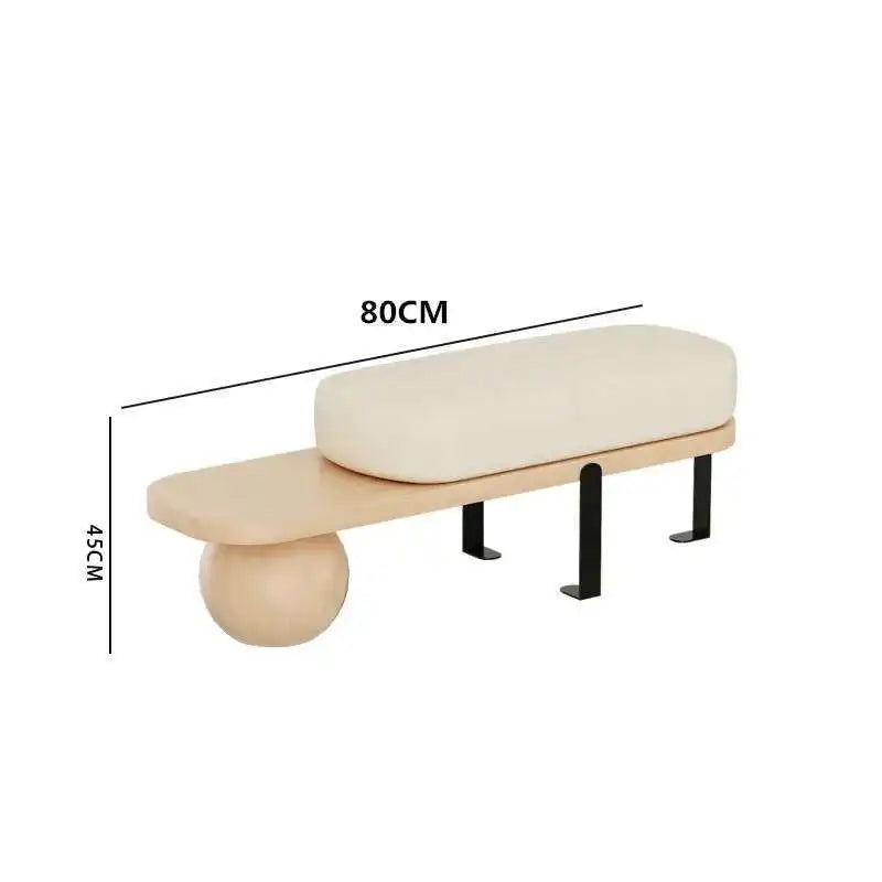 Modern Creative Ottomans Solid Wood Bench Living Room Furniture Home Door Shoe Change Stool Entrance Bedroom Bedside Pouf Stools