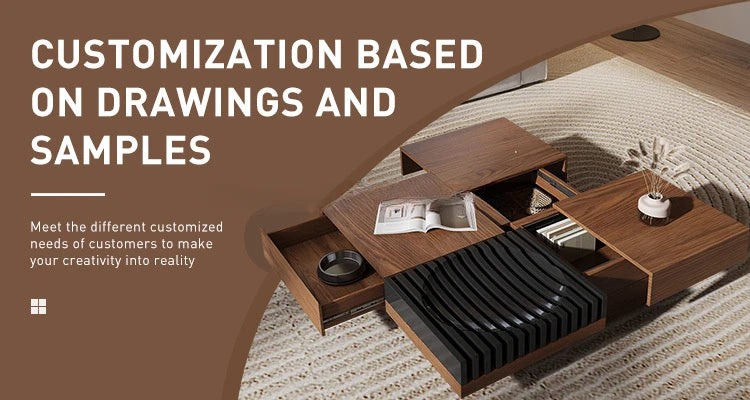 Modern Extendable Dining Table, Multi-functional Folding Wood Color ,Customizable Home Furniture ,Kitchen Table