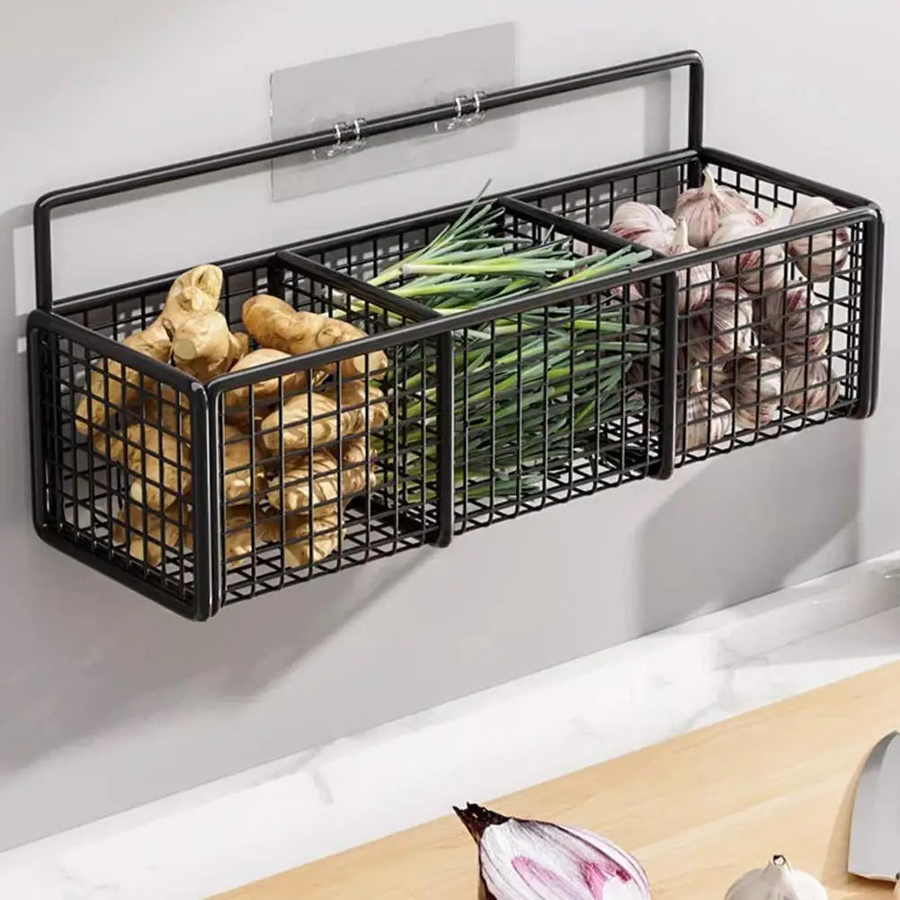 Kitchen Shelf Metal Storage Rack Wall-Mounted Multi-functional Bath Shampoo Organizer Home Goods Storage Shelves Organization