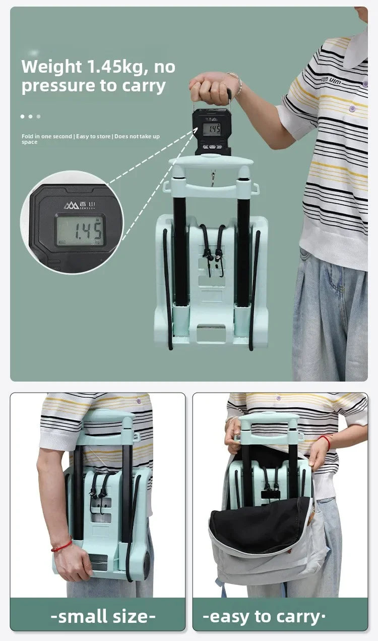 Exquisite Household small cart folding pull goods handling trailer shopping cart luggage trolley