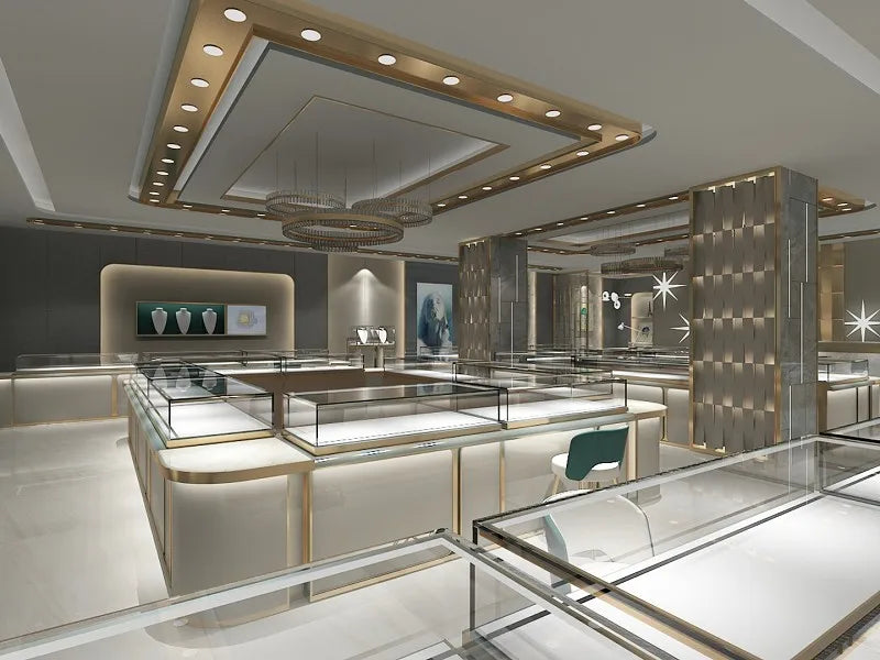 custom.Exquisite Jewelry Store Design Jewelry Shop Furniture Accessories Display Cabinets bar Counter Sale