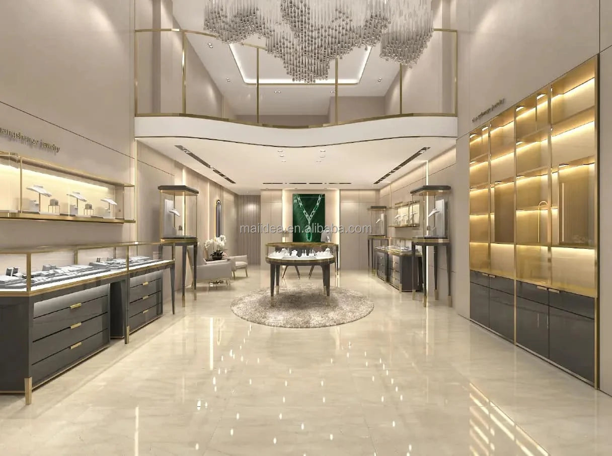 custom.Exquisite Jewelry Store Design Jewelry Shop Furniture Accessories Display Cabinets bar Counter Sale