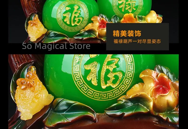 Gourd Ornament Table Decorations Home Bring Good Luck Fortune Living Room Feng Shui With Bring Wealth Gift