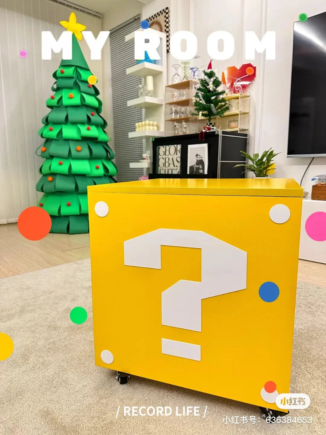 Creative Question Mark Storage Box Coffee Table Small Table Children's Toys Snack Storage Box Storage Rack Bedside Table