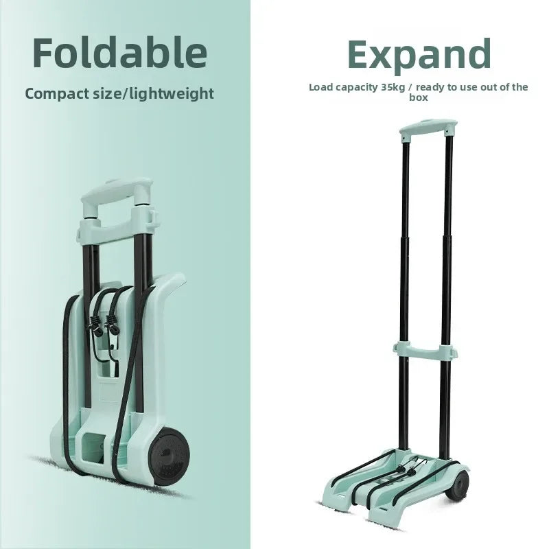 Exquisite Household small cart folding pull goods handling trailer shopping cart luggage trolley