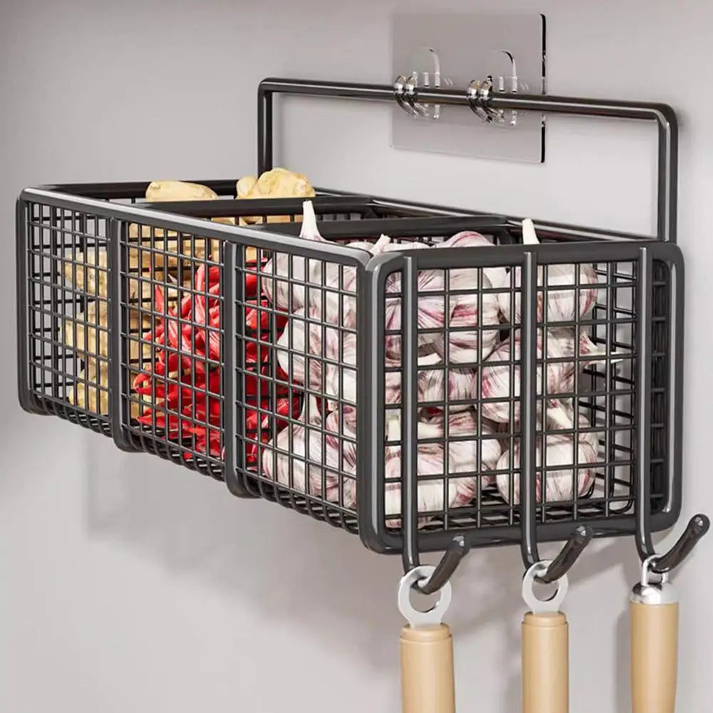 Kitchen Shelf Metal Storage Rack Wall-Mounted Multi-functional Bath Shampoo Organizer Home Goods Storage Shelves Organization
