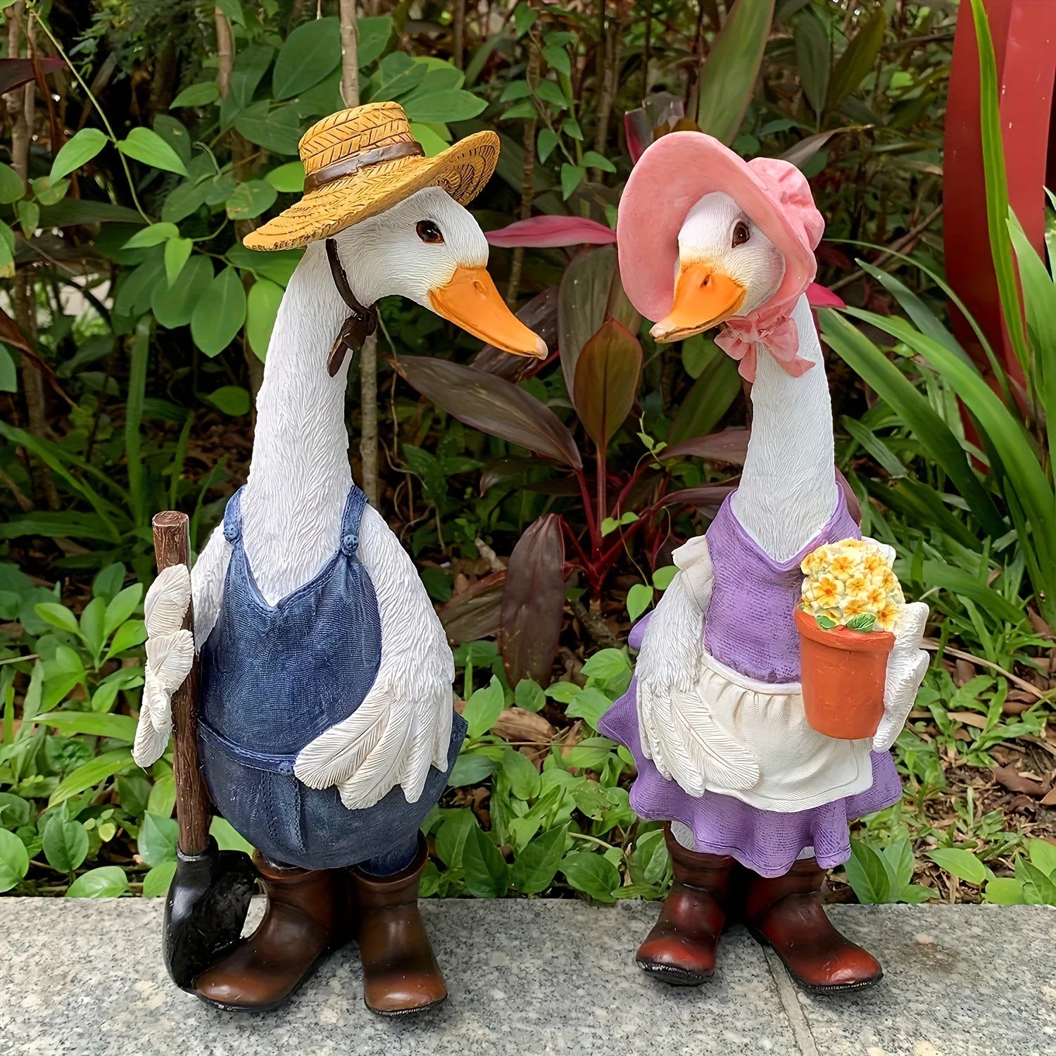 Home Accessories Garden Garden Decoration Ornament Creative Gifts Home Goods Animal Duck Resin Crafts Home Decorations