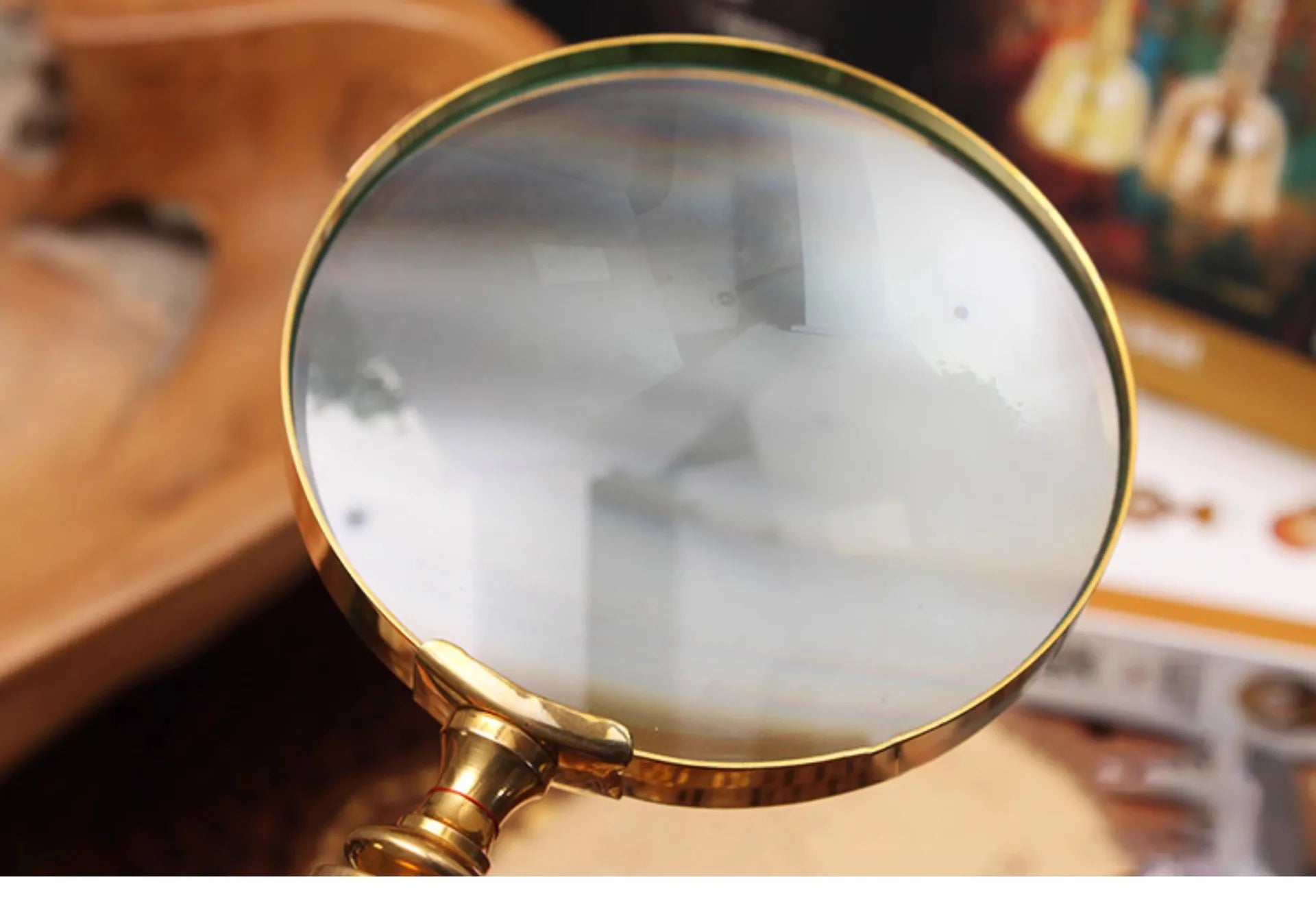 Household Goods, Retro Brass Horn Magnifying Glass, Sample Room, Soft Decoration, Props and Ornaments