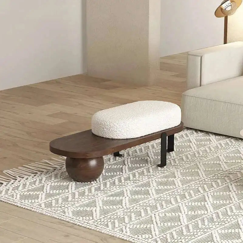 Modern Creative Ottomans Solid Wood Bench Living Room Furniture Home Door Shoe Change Stool Entrance Bedroom Bedside Pouf Stools