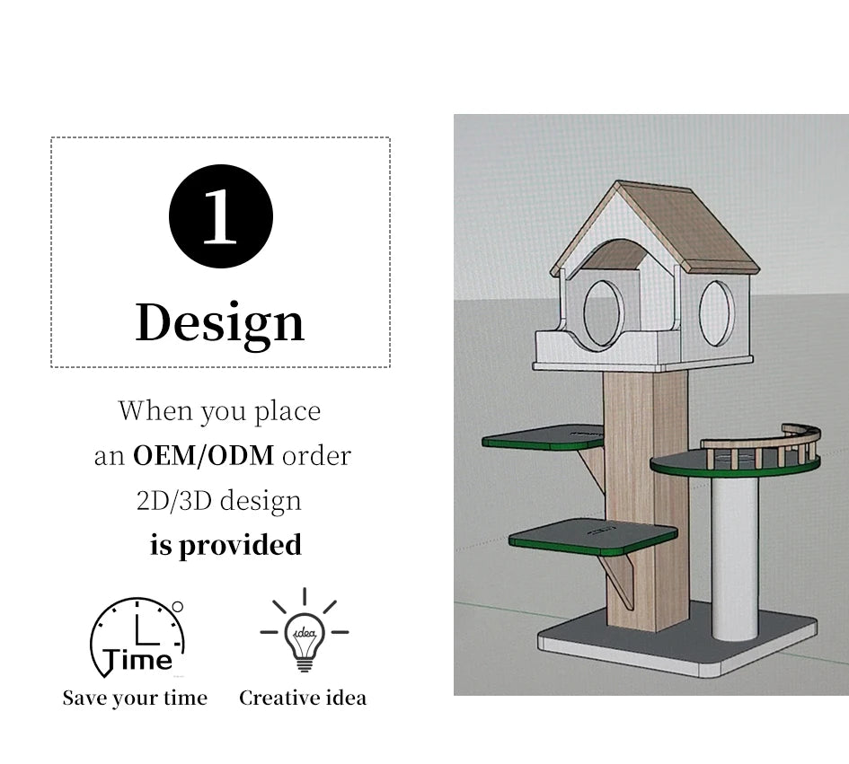 Custom Furniture Manufacturer's Wooden Cat Nest Winter Warmth Pet House Button Closure Indoor Villa Enclosed House Animal