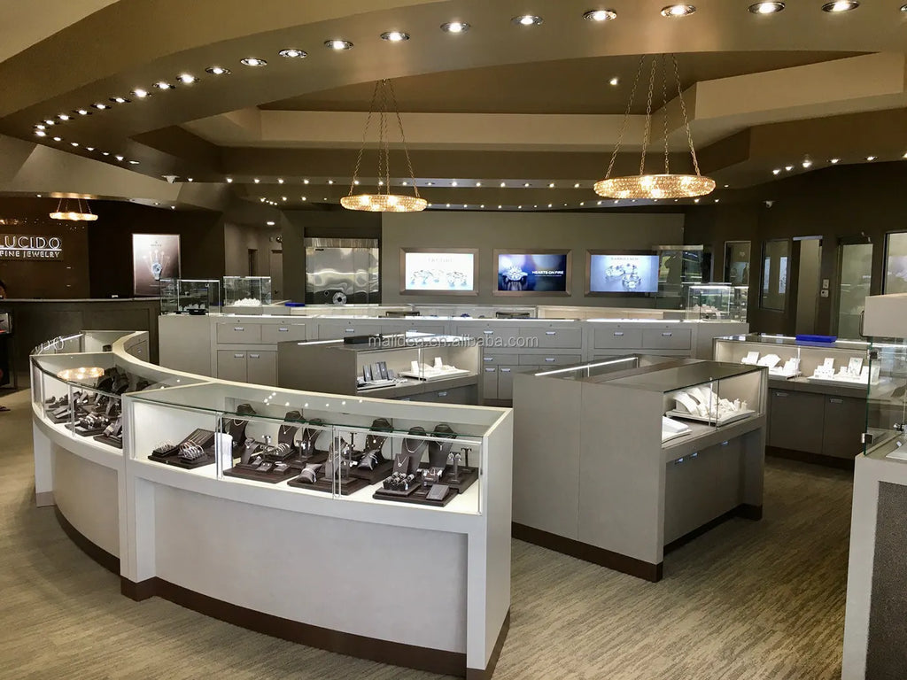 custom.Exquisite Jewelry Store Design Jewelry Shop Furniture Accessories Display Cabinets bar Counter Sale