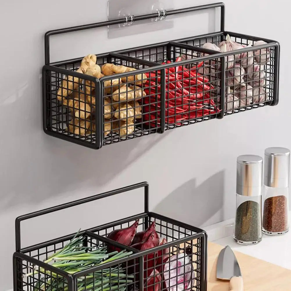 Kitchen Shelf Metal Storage Rack Wall-Mounted Multi-functional Bath Shampoo Organizer Home Goods Storage Shelves Organization