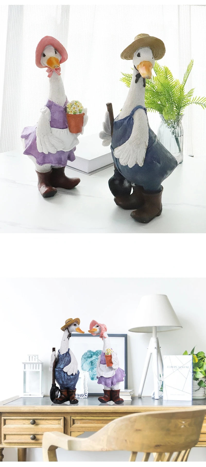 Home Accessories Garden Garden Decoration Ornament Creative Gifts Home Goods Animal Duck Resin Crafts Home Decorations