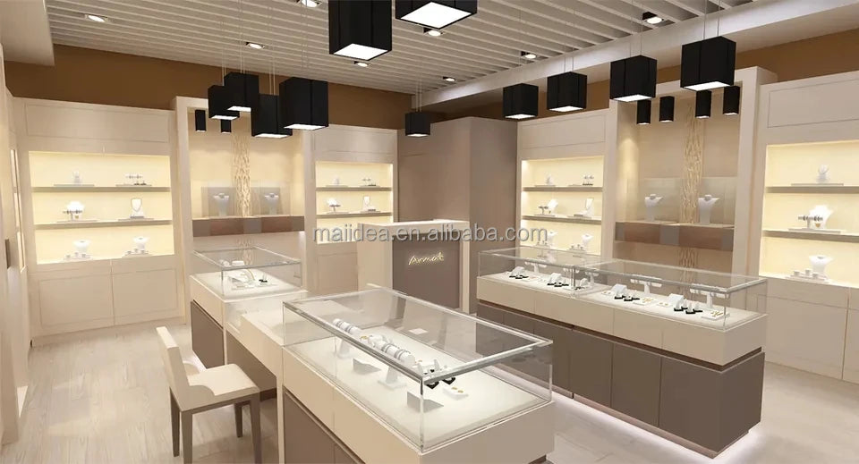 custom.Exquisite Jewelry Store Design Jewelry Shop Furniture Accessories Display Cabinets bar Counter Sale