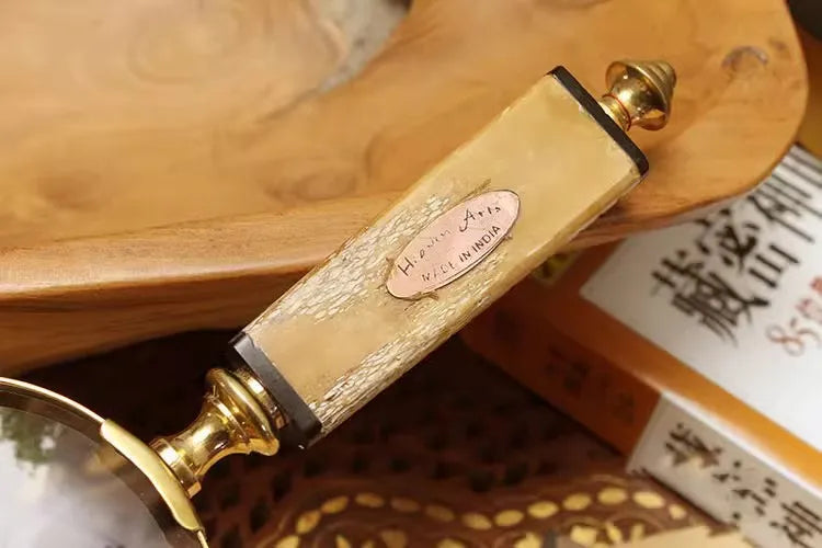 Household Goods, Retro Brass Horn Magnifying Glass, Sample Room, Soft Decoration, Props and Ornaments