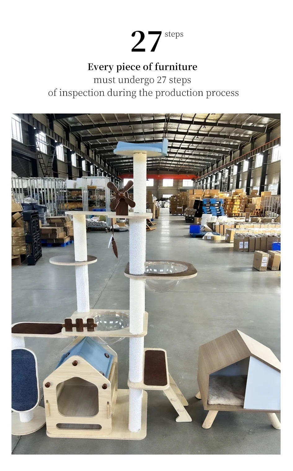 Custom Furniture Manufacturer's Wooden Cat Nest Winter Warmth Pet House Button Closure Indoor Villa Enclosed House Animal