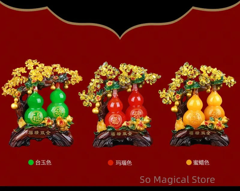 Gourd Ornament Table Decorations Home Bring Good Luck Fortune Living Room Feng Shui With Bring Wealth Gift