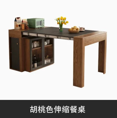 Modern Extendable Dining Table, Multi-functional Folding Wood Color ,Customizable Home Furniture ,Kitchen Table