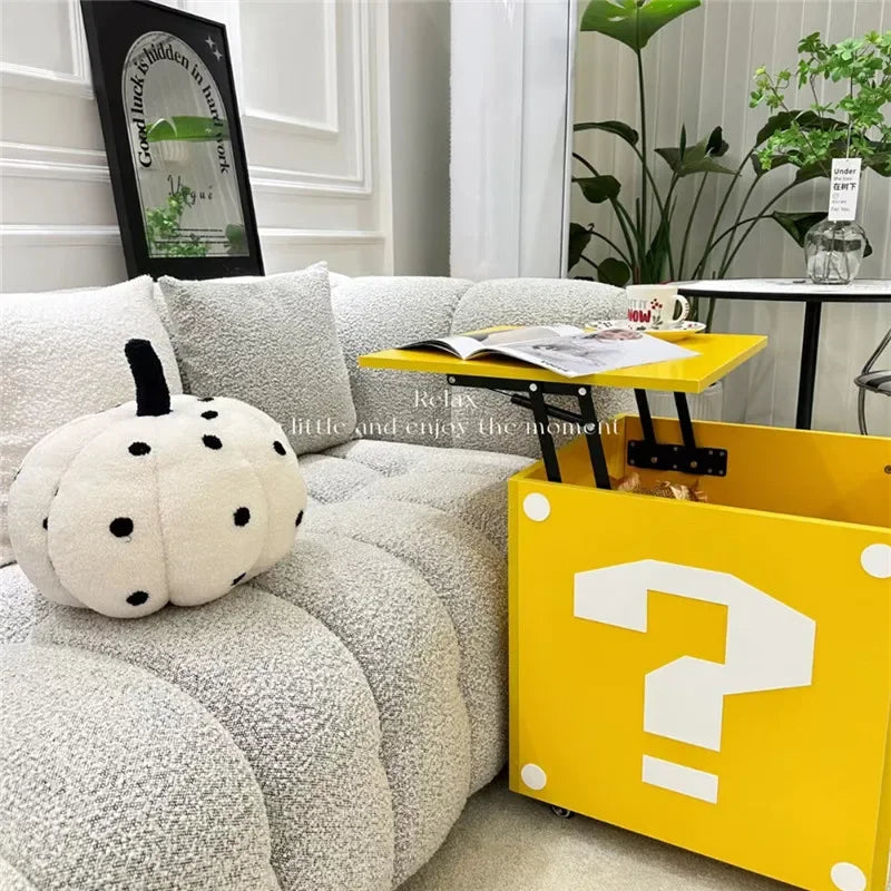Creative Question Mark Storage Box Coffee Table Small Table Children's Toys Snack Storage Box Storage Rack Bedside Table