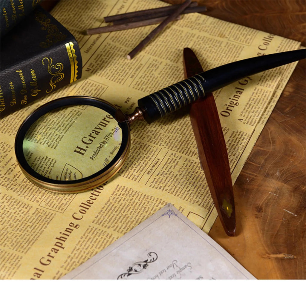 Household Goods, Retro Brass Horn Magnifying Glass, Sample Room, Soft Decoration, Props and Ornaments