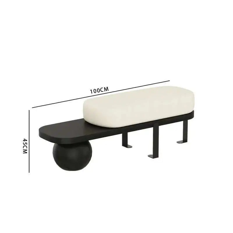 Modern Creative Ottomans Solid Wood Bench Living Room Furniture Home Door Shoe Change Stool Entrance Bedroom Bedside Pouf Stools