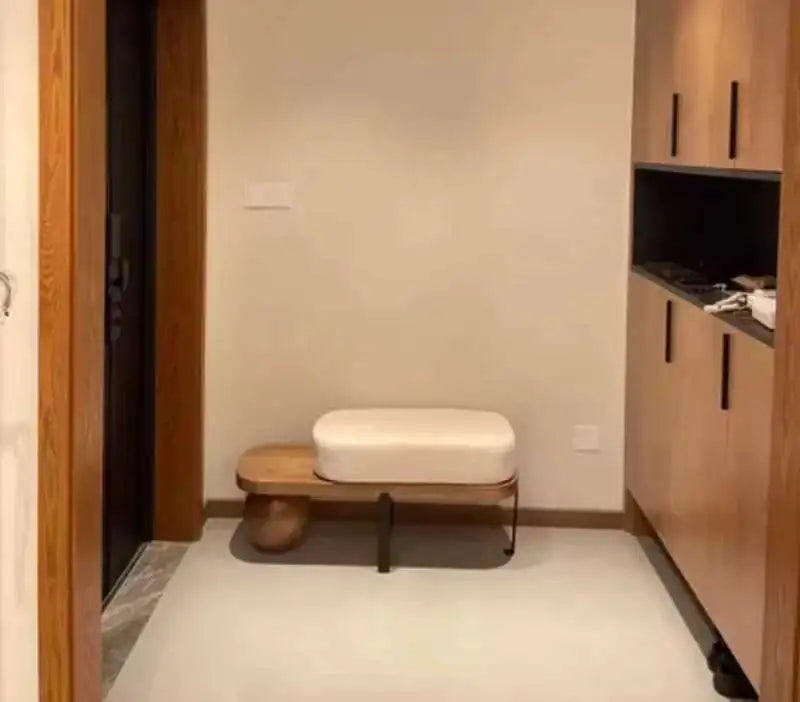 Modern Creative Ottomans Solid Wood Bench Living Room Furniture Home Door Shoe Change Stool Entrance Bedroom Bedside Pouf Stools