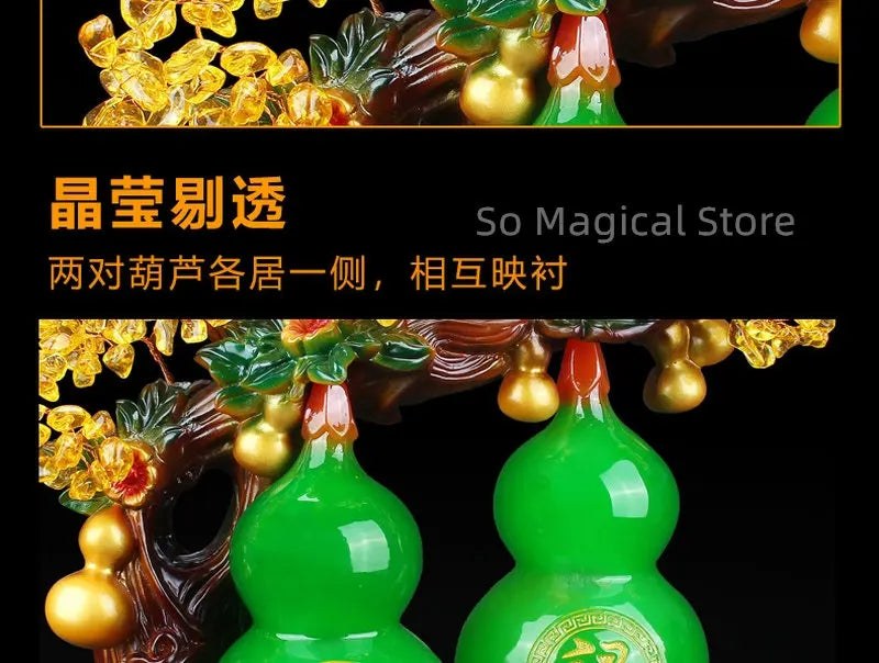Gourd Ornament Table Decorations Home Bring Good Luck Fortune Living Room Feng Shui With Bring Wealth Gift
