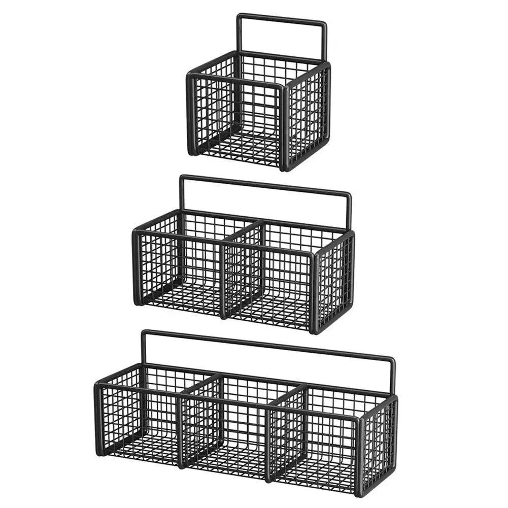 Kitchen Shelf Metal Storage Rack Wall-Mounted Multi-functional Bath Shampoo Organizer Home Goods Storage Shelves Organization