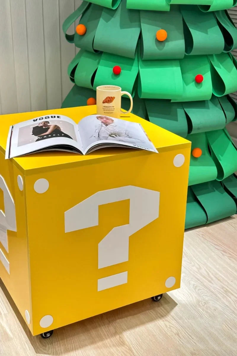 Creative Question Mark Storage Box Coffee Table Small Table Children's Toys Snack Storage Box Storage Rack Bedside Table