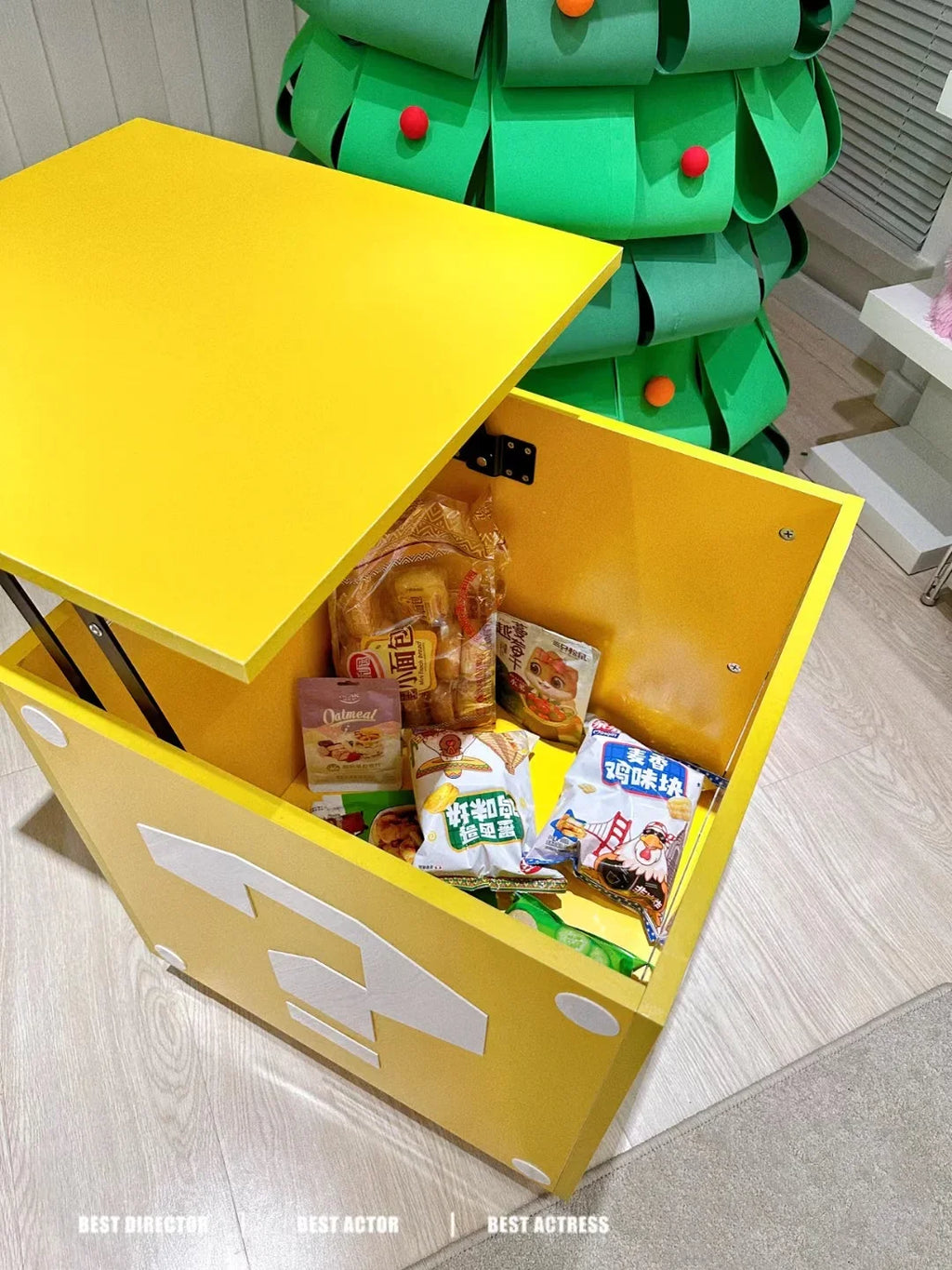 Creative Question Mark Storage Box Coffee Table Small Table Children's Toys Snack Storage Box Storage Rack Bedside Table