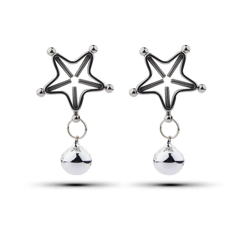 Stainless Steel Metal Clip Five Pointed Star Bell Clip Home Tool Men/women Clip Tool DIY Manual Home Goods
