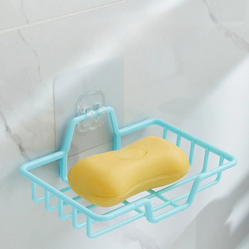 Premium Stainless Steel Bathroom Soap Holder Wall Mounted No Drilling Required Net Basket Wholesale Black Soap Rack Home Goods