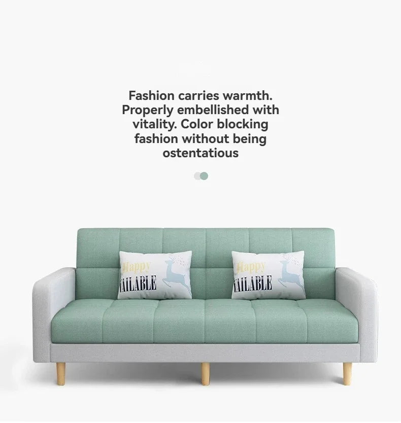 Stable Small Unit Sofa Bed, Foldable Dual-purpose Double Bed, Home Office Nap, Three Person Sofa, Leisure Fabric, Lazy Sofa