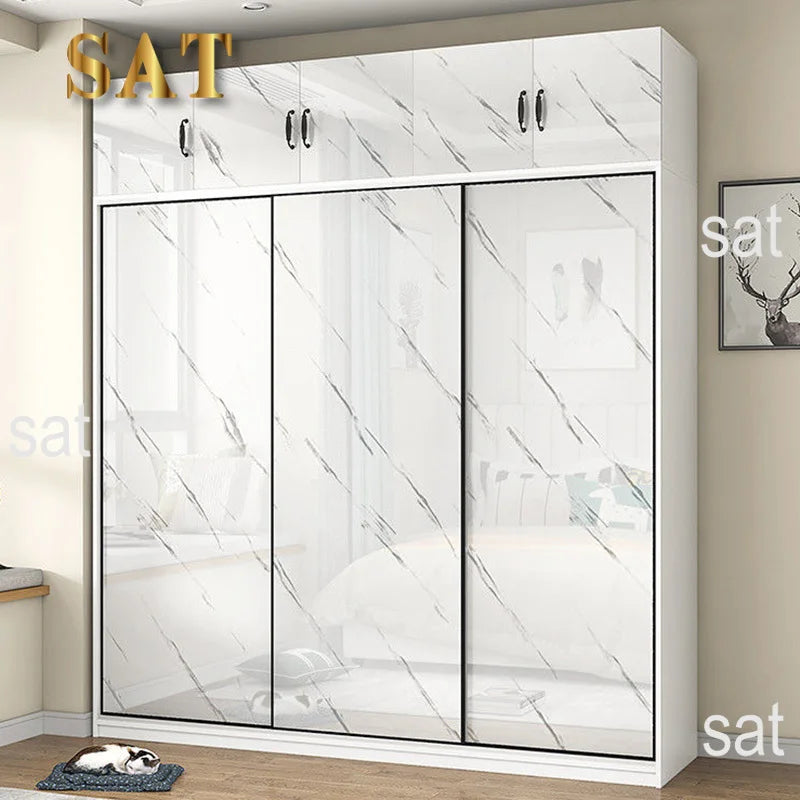 Modern Cheap Closet Clothes MDF Small Size Corner Simple Design Bedroom Furniture Wardrobes with Large Storage