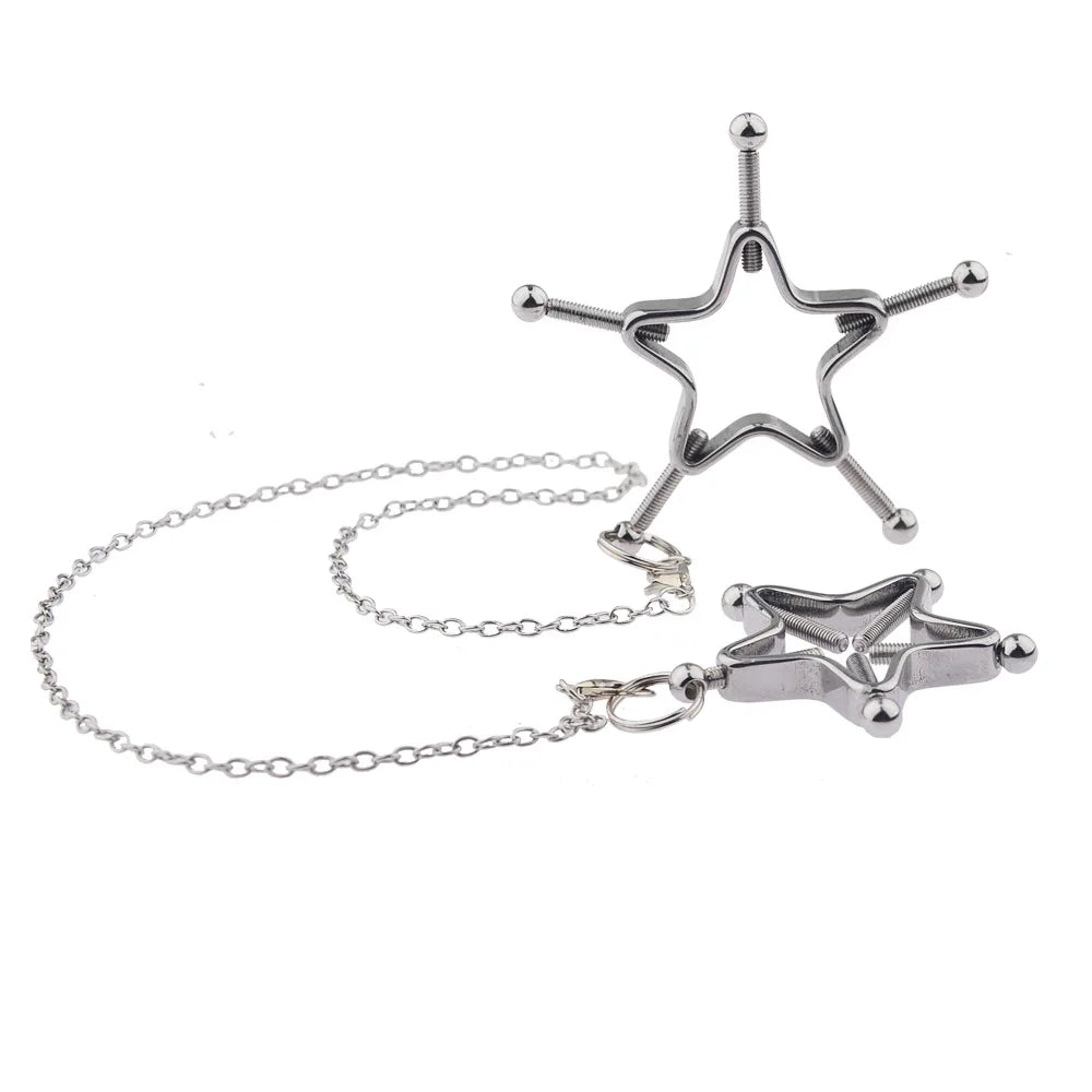 Stainless Steel Metal Clip Five Pointed Star Bell Clip Home Tool Men/women Clip Tool DIY Manual Home Goods