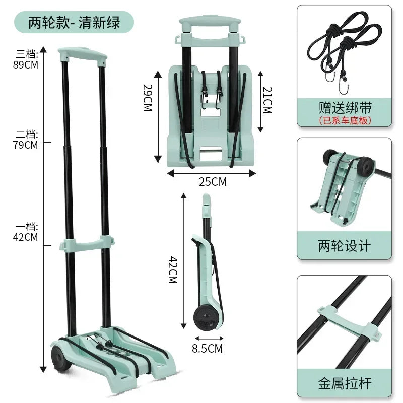 Exquisite Household small cart folding pull goods handling trailer shopping cart luggage trolley